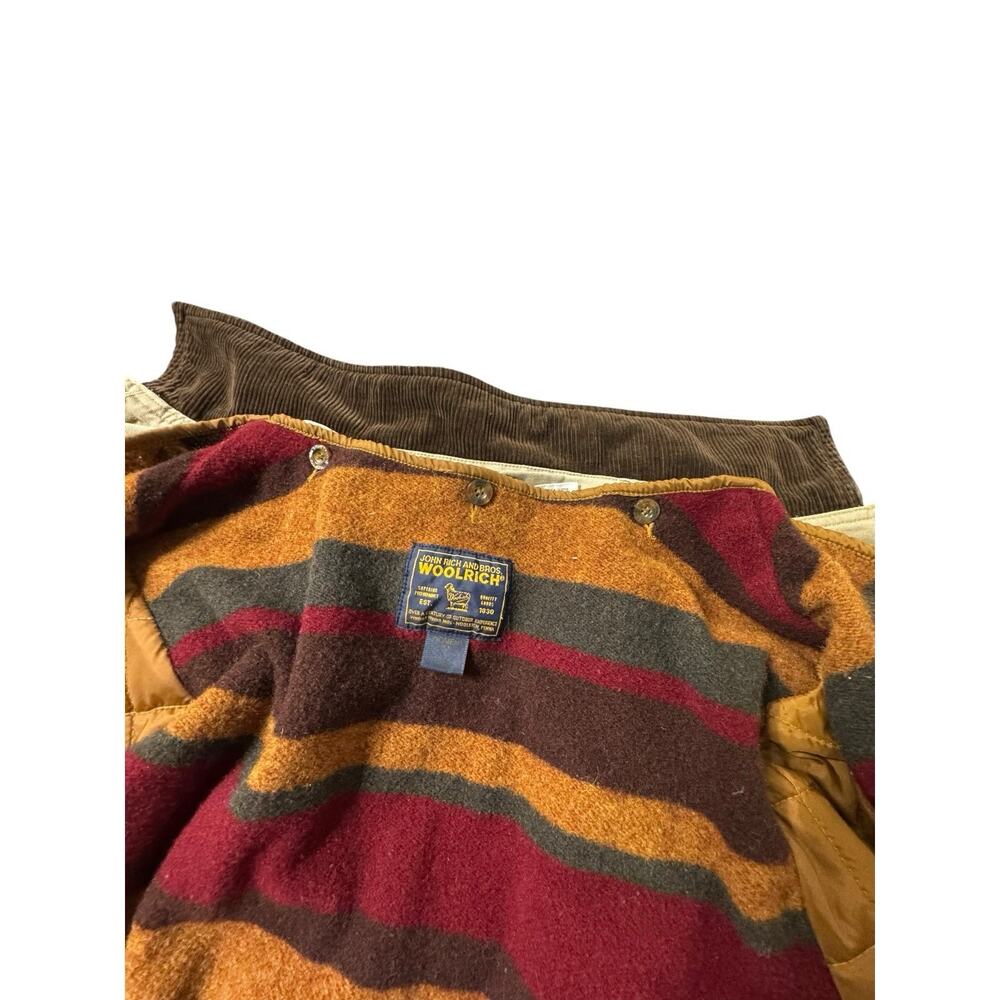 Vintage Woolrich Women's M Beige Remove Wool Blend Blanket Lined Chore Barn Coat - Picture 7 of 16